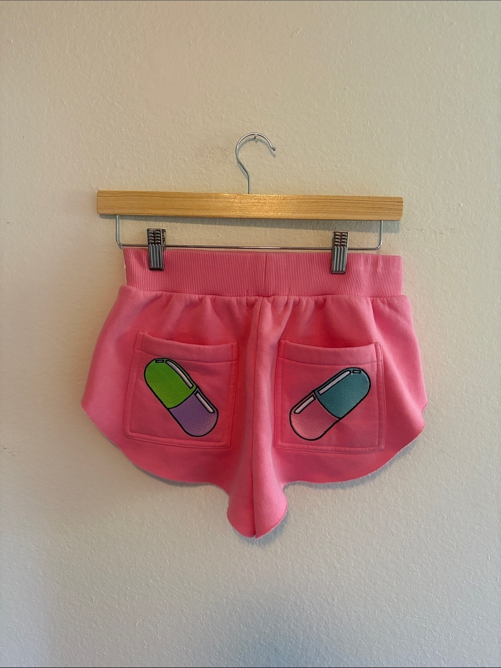 Natasha Zinko Jersey Jogging Embroidered Shorts Tablet